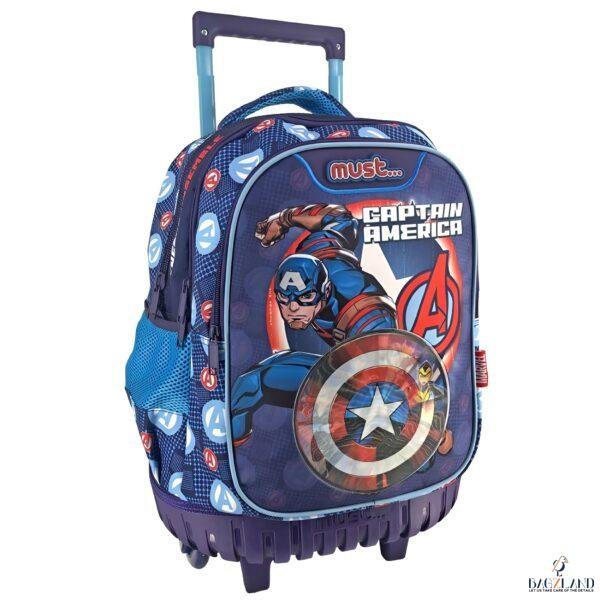 Cartable a roulettes MUST Captain America 45 cm