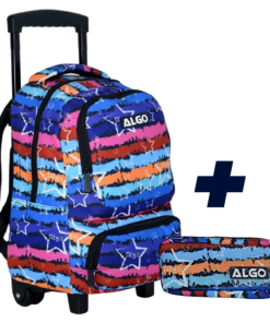 Pack Cartable à roulettes Algo 2 pièces STARS