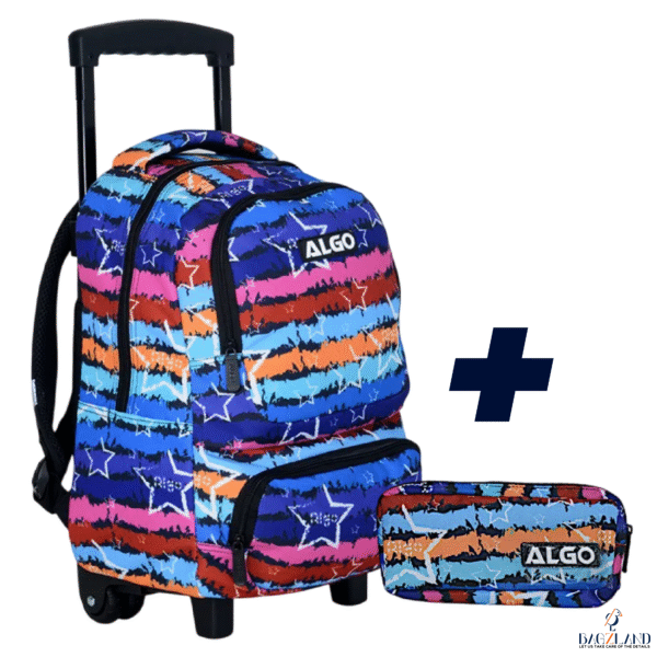 Pack Cartable à roulettes Algo 2 pièces STARS