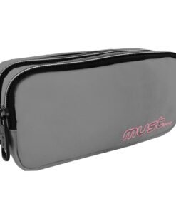 Trousse Must Gris double compartiment