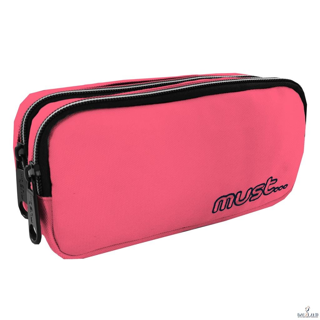 Trousse Must Rose double compartiment