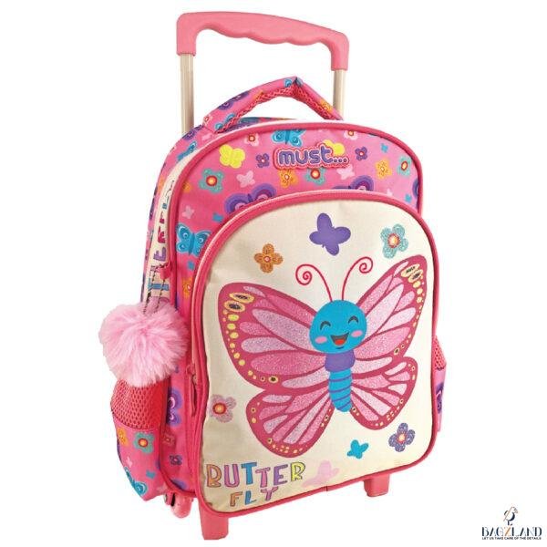 Cartable à roulettes creche MUST Little Butterfly 31 cm