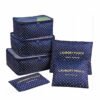 Organisateur de Valise 6 pcs Stars Bleu
