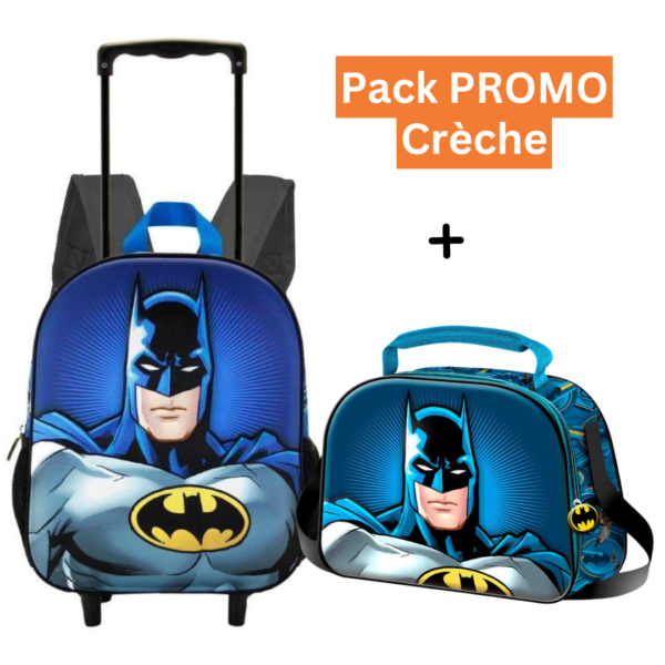 PACK Trolley Crèche + Sac a repas Batman Soldier 34 cm