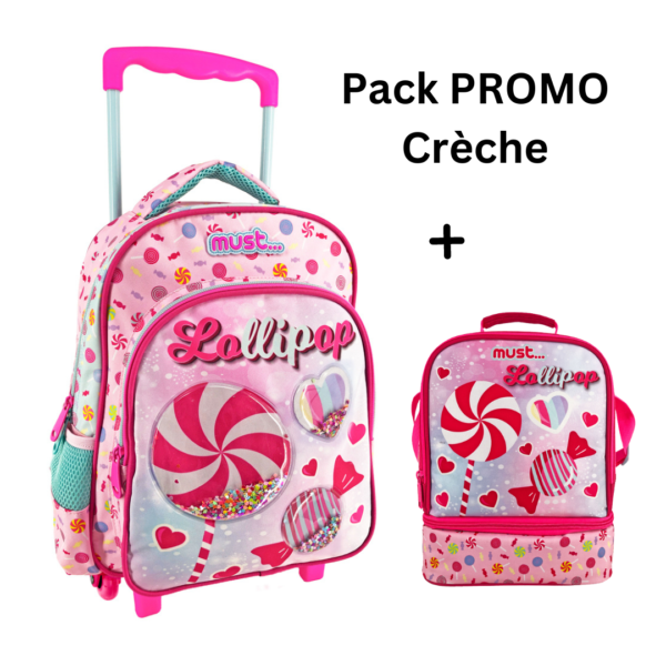 PACK Trolley Crèche + Sac a repas MUST Little Lollipop  31 cm