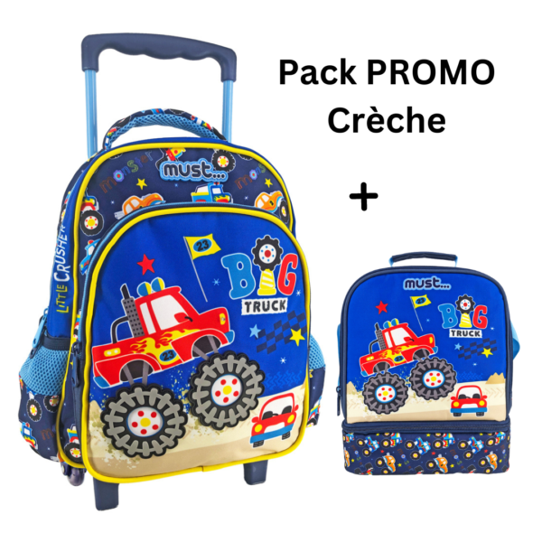 PACK Trolley Crèche + Sac a repas MUST Truck  31 cm