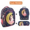 PACK Sac à dos + Sac a repas + Trousse MUST Moon Girl 43 cm
