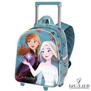 Cartable a roulettes Creche Frozen Enchanted 3D 34 cm