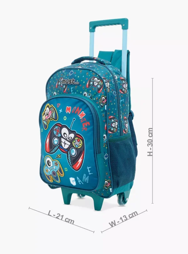 Pack Cartable a roulettes CP Must on game  43cm 3 PCS – Image 2