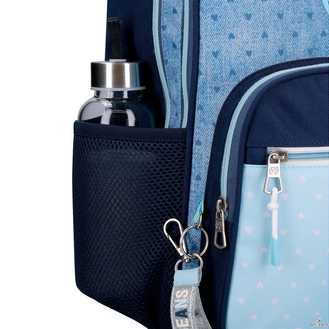 Cartable a roulettes PEPE JEANS NONI DENIM Light blue 43 cm – Image 4