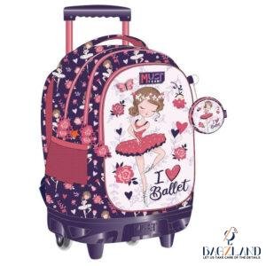 Cartable a roulettes I love ballet 44 cm
