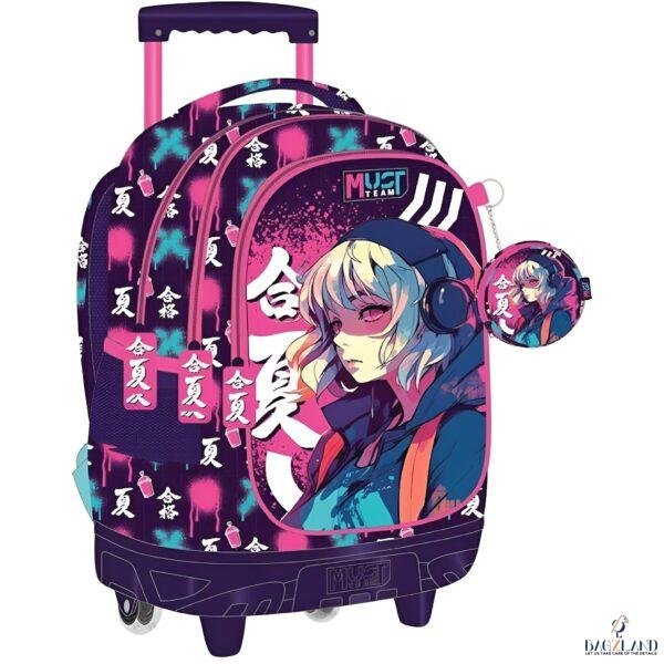 Cartable a roulettes MUST ANIME  44 cm