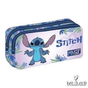 Trousse  MUST STITCH FLORAL double compartiment