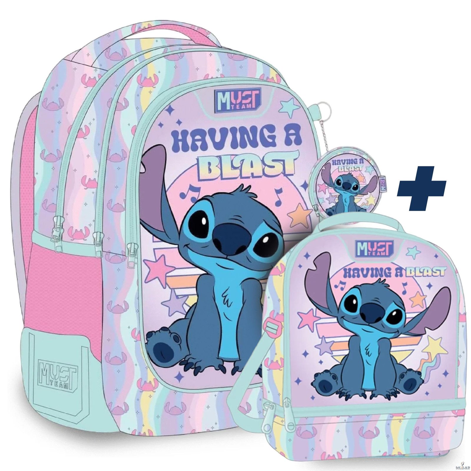 PACK 2 pieces MUST Stitch Having a blast 44 cm