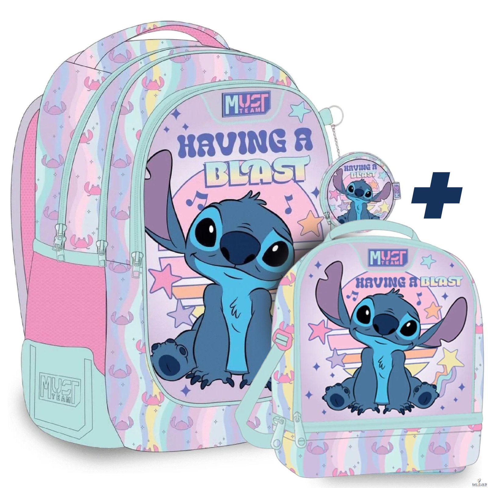 PACK 2 pieces MUST Stitch Having a blast 44 cm