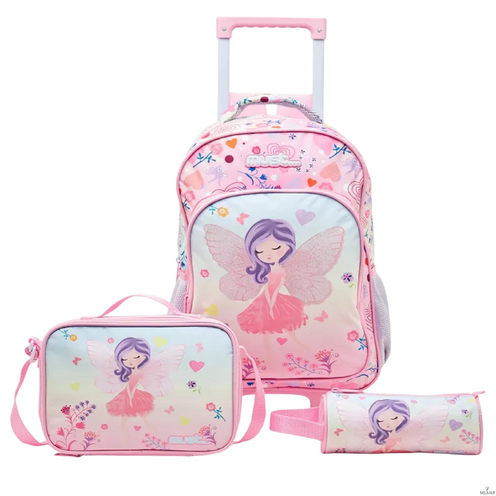 Pack Cartable a roulettes CP Must little Angel 43cm 3 PCS – Image 2