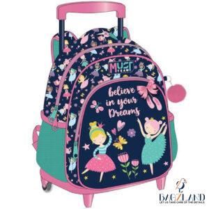 Cartable à roulettes creche MUST believe in your dreams 31 cm