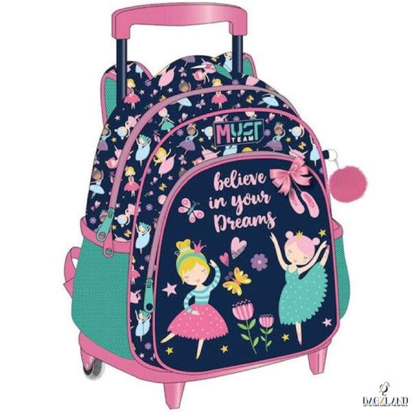 Cartable à roulettes creche MUST believe in your dreams 31 cm