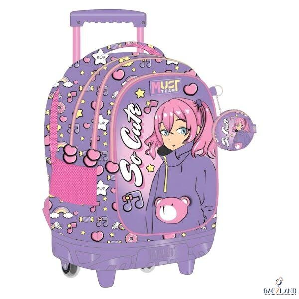 Cartable a roulettes MUST SO CUTE  44 cm
