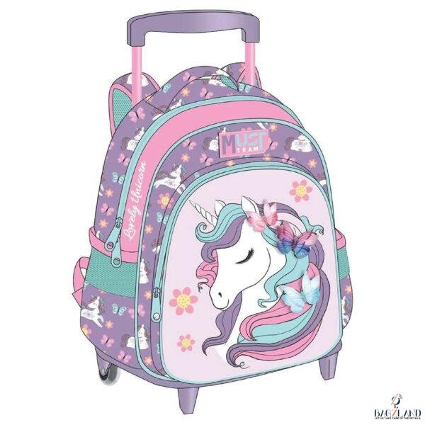 Cartable à roulettes creche MUST Lovely Unicorn 31 cm