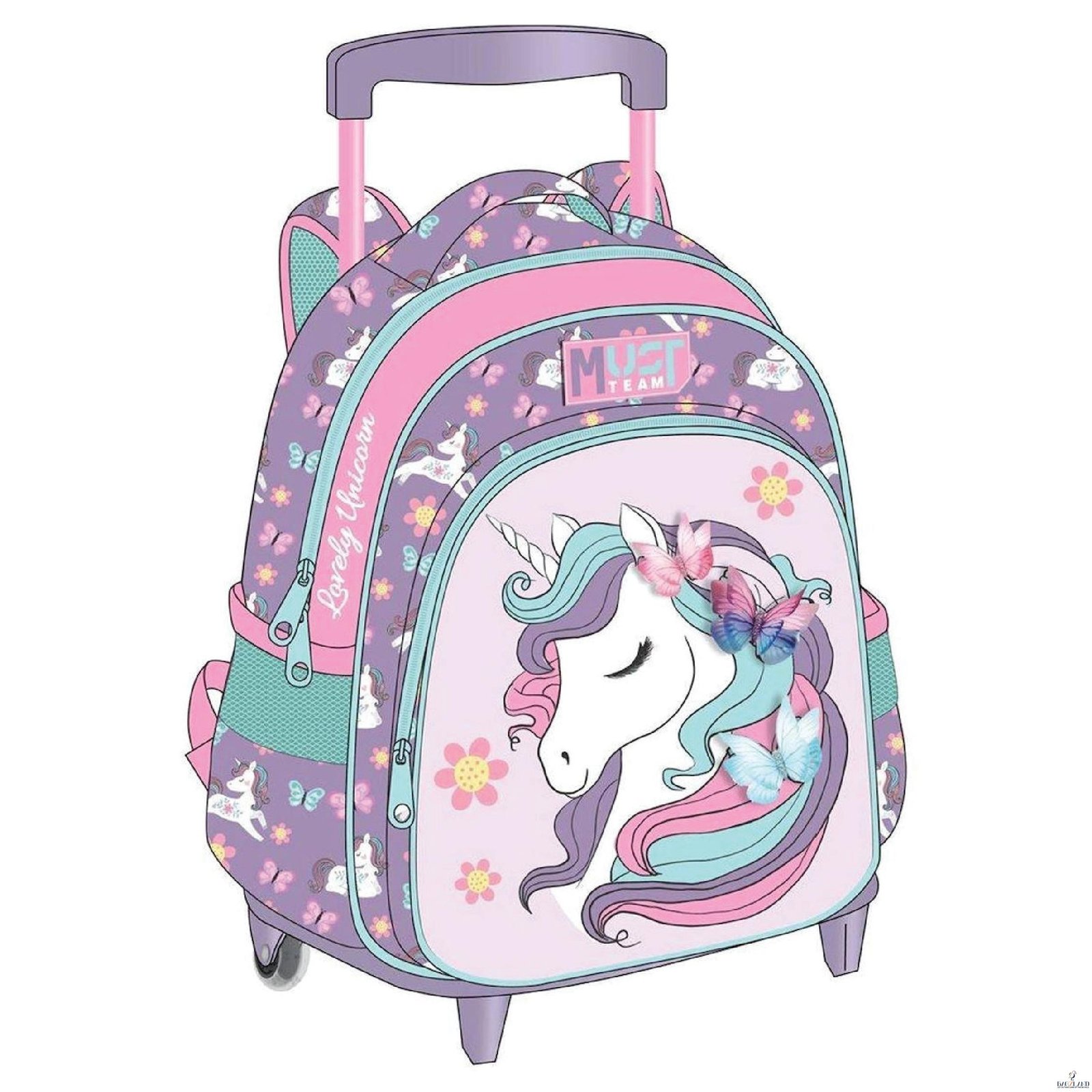 Cartable à roulettes creche MUST Lovely Unicorn 31 cm