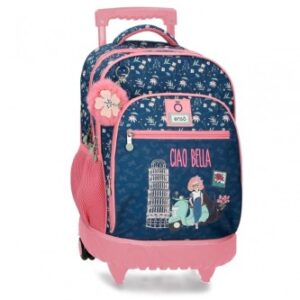 Cartable a roulettes ENSO CIAO BELLA NAVY 43 cm