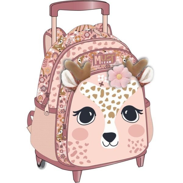 Cartable à roulettes creche MUST cute deer 31 cm
