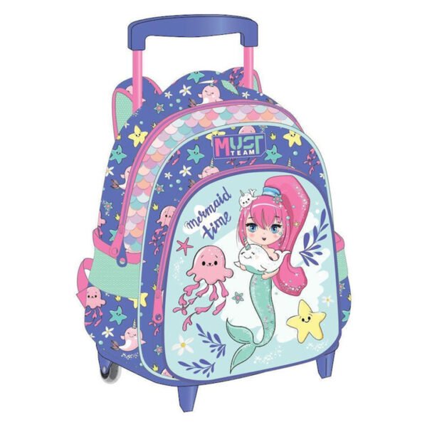 Cartable à roulettes creche MUST mermaid time 31 cm