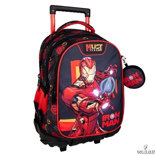 Cartable a roulettes MUST Iron Man 45cm
