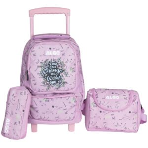 Pack Cartable a roulettes ALGO GIRL WORLD 3 PCS