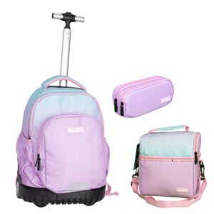 Pack Cartable a roulettes ALGO MARSHMALLOW 3 PCS