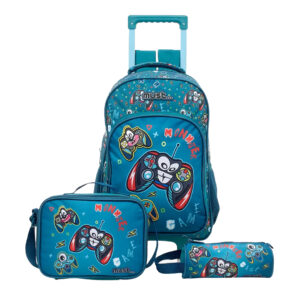 Pack Cartable a roulettes CP Must on game  43cm 3 PCS