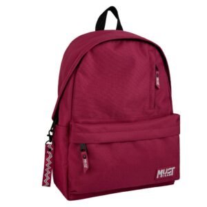 Sac a Dos MUST Classique Monochrome Burgundy with Gray 42 cm