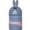 Trousse Must en silicone Gris rose seul compartiment