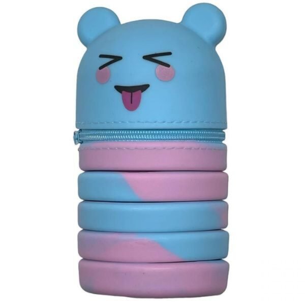Trousse Must en silicone bleu clair seul compartiment