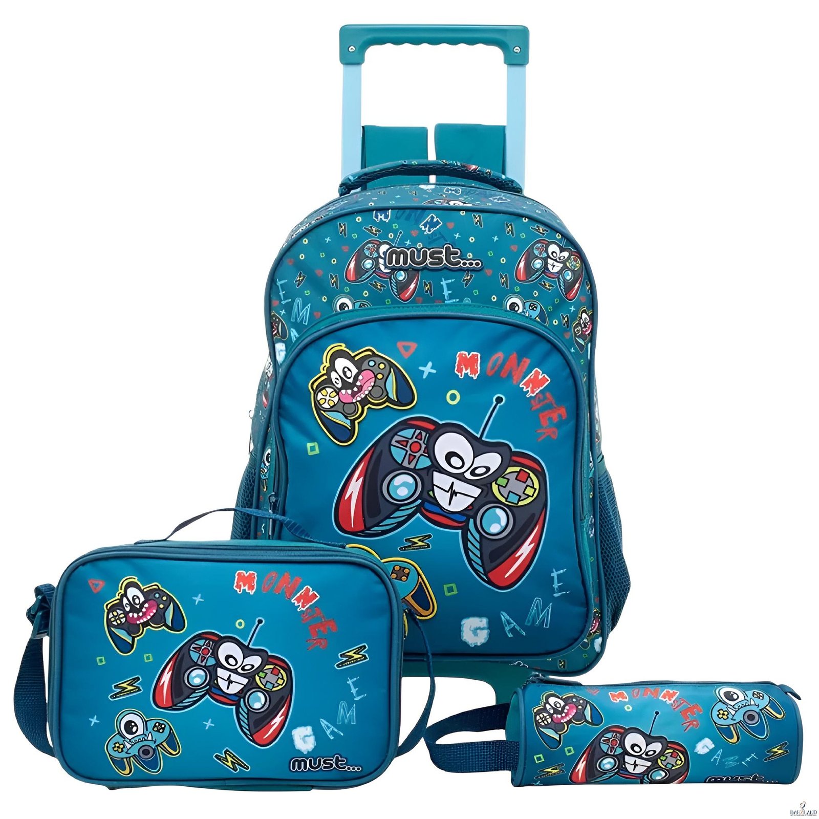 Pack Cartable a roulettes CP Must on game 43cm 3 PCS
