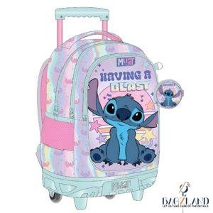 Cartable a roulettes MUST Stitch Having a blast 44 cm