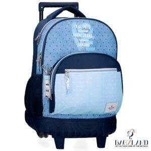 Cartable a roulettes PEPE JEANS NONI DENIM Light blue 43 cm