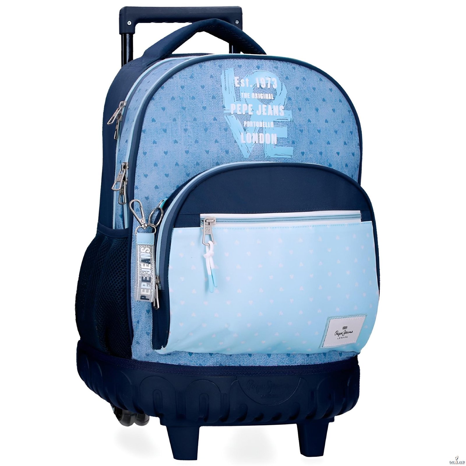 Cartable a roulettes PEPE JEANS NONI DENIM Light blue 43 cm