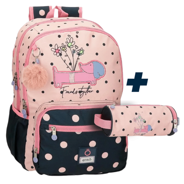PACK  SAC A DOS 2 pieces Enso Friends together 44 cm