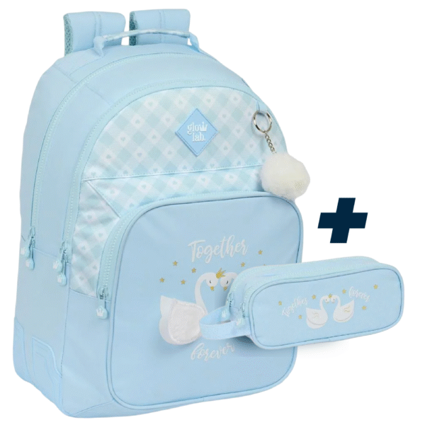 PACK  SAC A DOS 2 pieces safta swan together 42 cm