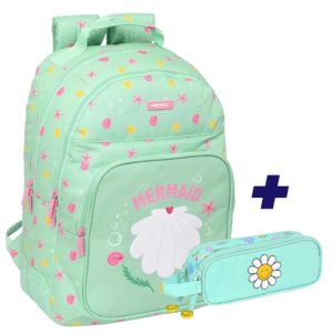 PACK sac a dos 2 pieces Safta MERMAID 42 cm
