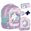 PACK sac a dos 3 pieces lovely unicorn 43 cm