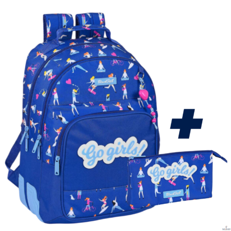 Pack 2 pieces sac a dos BLACKFIT8 Go Girl 42 cm
