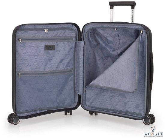 Valise cabine BROOKLYN avec poche pour ordinateur portable GRIS – Image 4