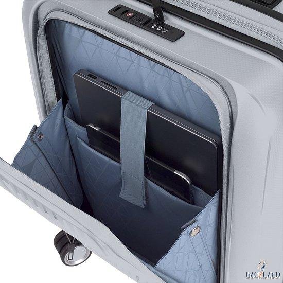 Valise cabine BROOKLYN avec poche pour ordinateur portable ARGENT – Image 3