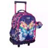 Cartable a roulettes MUST PAPILLON Violet 45 cm