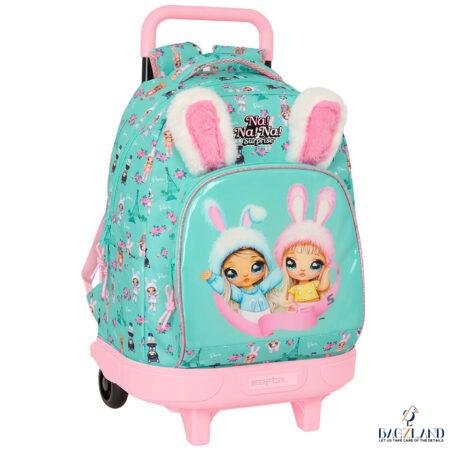 Cartable a roulettes SAFTA NANANA "BUNNY" 45cm