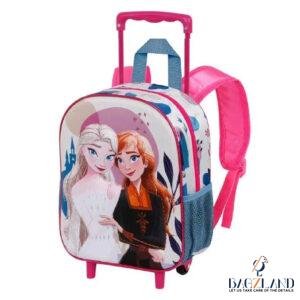 Cartable a roulettes Creche 3D FROZEN Castle 34cm