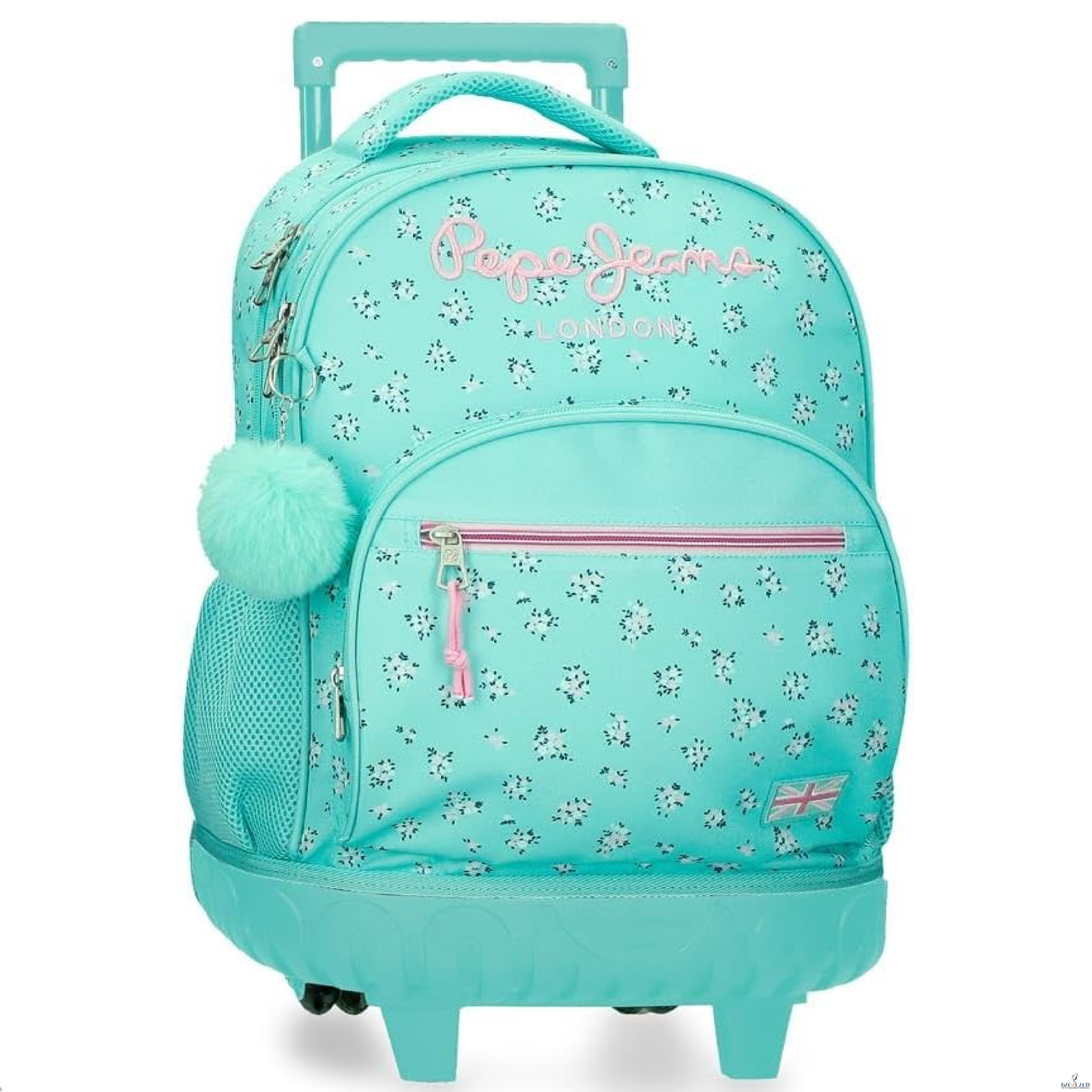 Cartable a roulettes Pepe Jeans Nora turquoise 43 cm